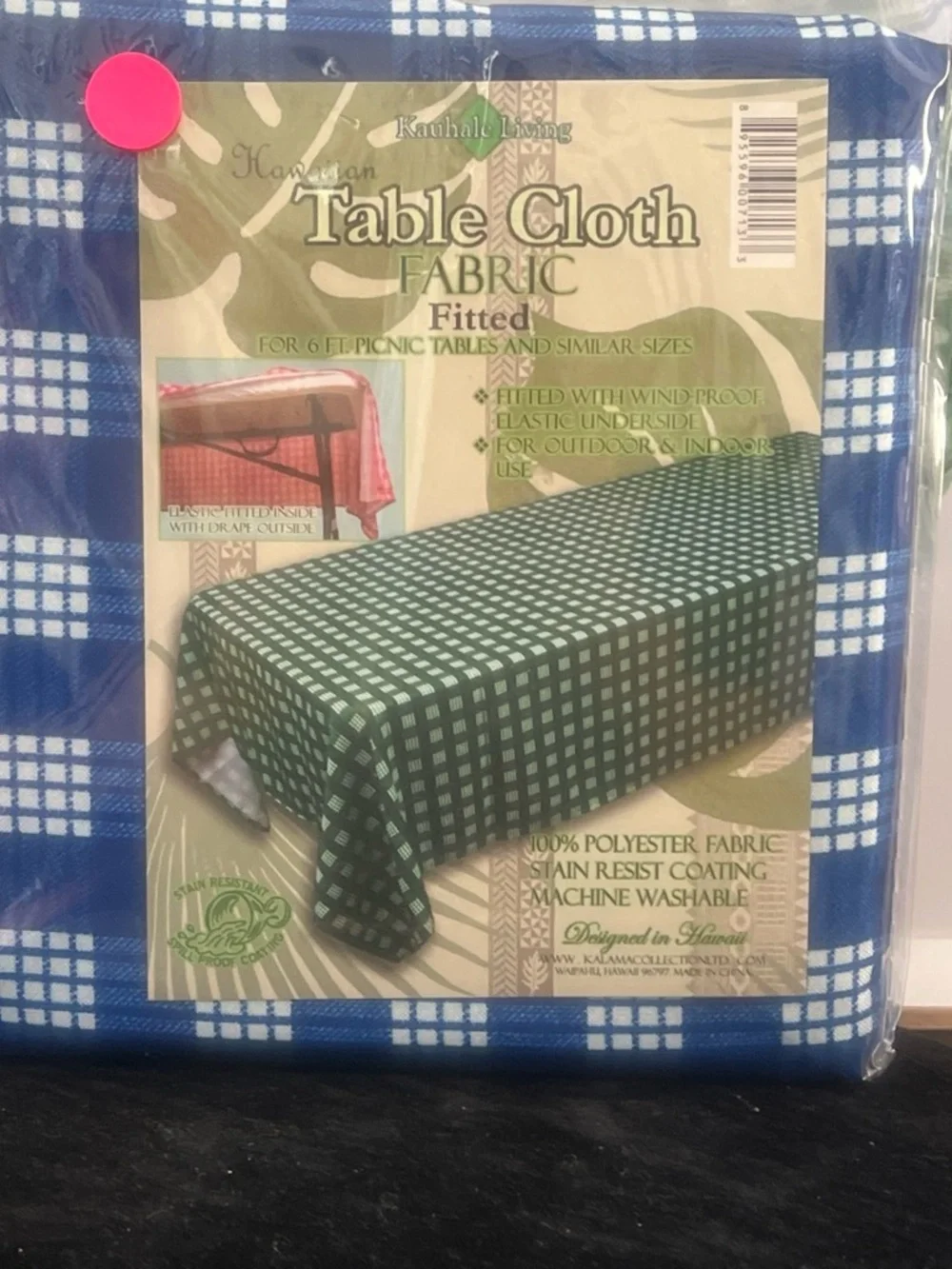 Blue Checkered Table Cloth -